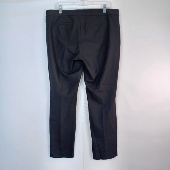 J Crew Womens Bi Stretch Wool Blend Side Stripe Trousers Black w Pockets size 14 - Picture 5 of 13